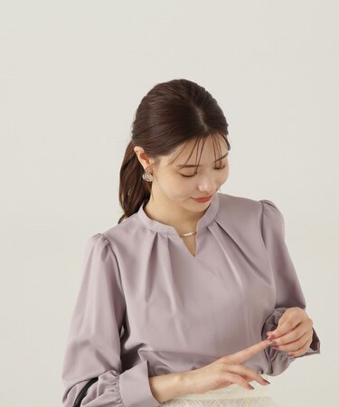 スタンドパールブラウス　24AW