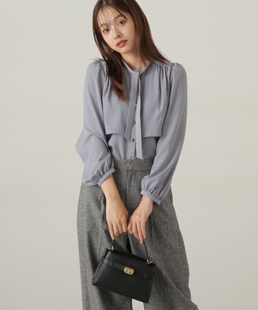 ボウタイレイヤードブラウス　24AW