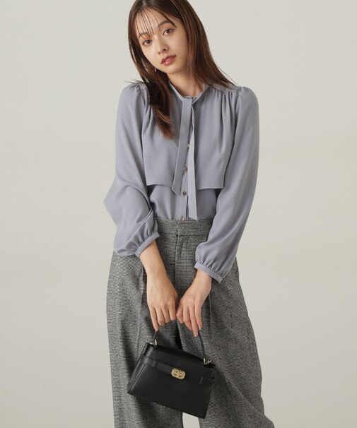 ボウタイレイヤードブラウス　24AW