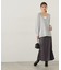 スリット入りサテンナロースカート　24AW