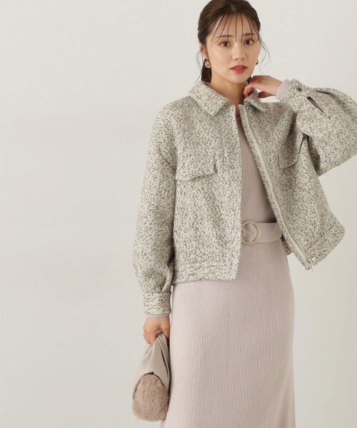 PROPORTION BODY DRESSING ＭＩＸツイードブルゾン MIXツイードブルゾン 24AW｜プロポーションボディドレッシングの