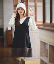 ハートカットアイレットリブニット　24AW