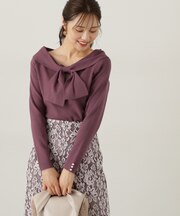 オフショルリボンニット　24AW