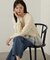 裾チュールニットチュニック　24AW
