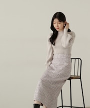 ミックスツイードタイトスカート　24AW