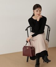 バイカラーパールニットセットアップ