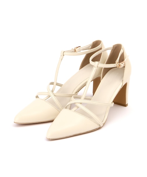 クロスTストラップパンプス