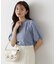 パール付きバルーン袖ニット