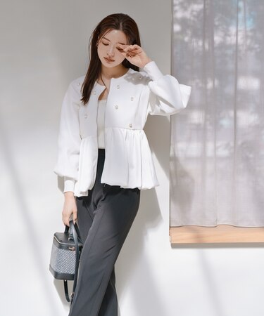 バルーンニットブルゾン