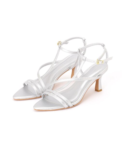 ポインテッドTストラップアシメサンダル