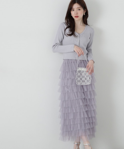 Iラインチュールティアードスカート｜プロポーションボディ