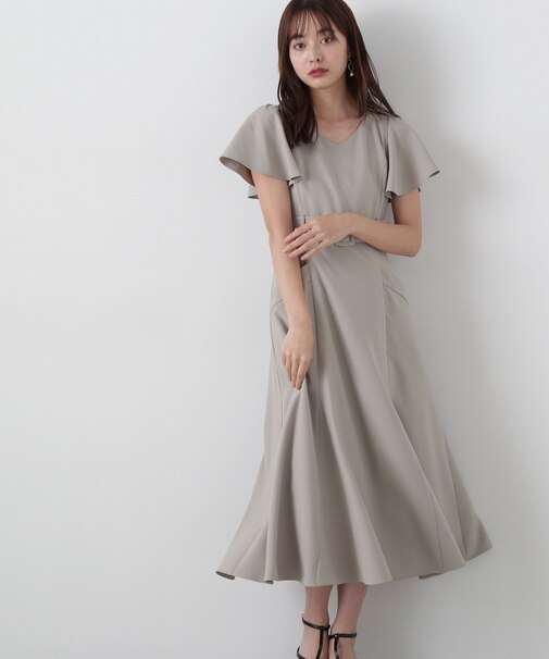 ベルト付きマーメイドワンピース