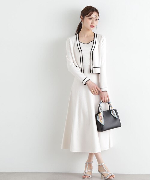 新品　プロポーションボディドレッシング　バイカラーアンサンブルニットワンピース バイカラーアンサンブルニットワンピース｜プロポーションボディ