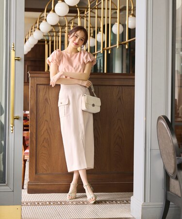 ポケット付きナロースカート