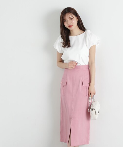 ポケット付きナロースカート