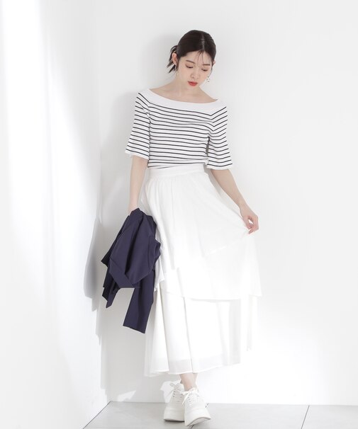 コットンボイルティアードスカート