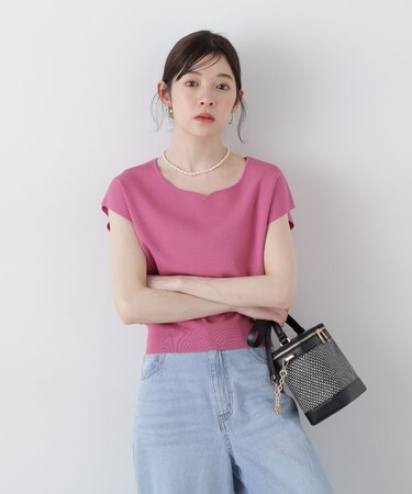 ハートカットフレンチ総針ニット