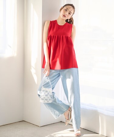 ワイドデニムパンツ