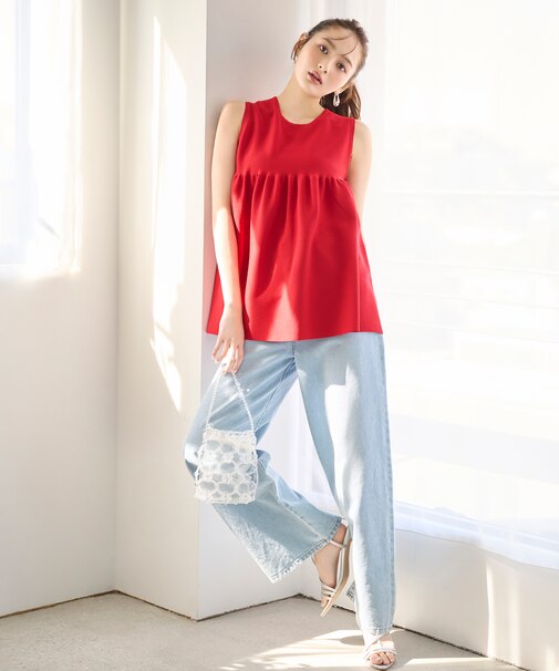 ワイドデニムパンツ