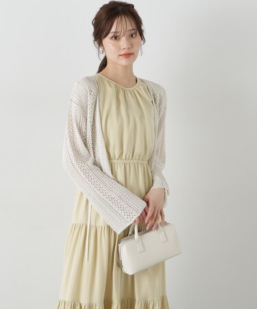 アイレット柄リボンカーディガン