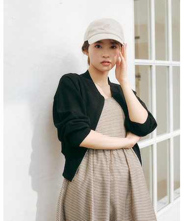 シアーニットブルゾン