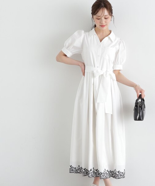 エンブロイダリーシャツワンピース