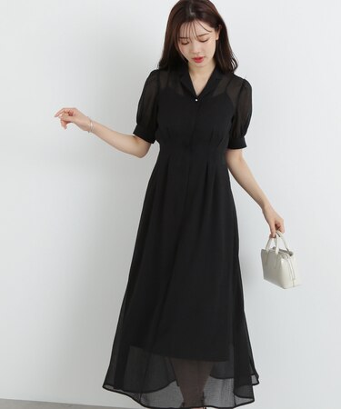 シアーシャツワンピース