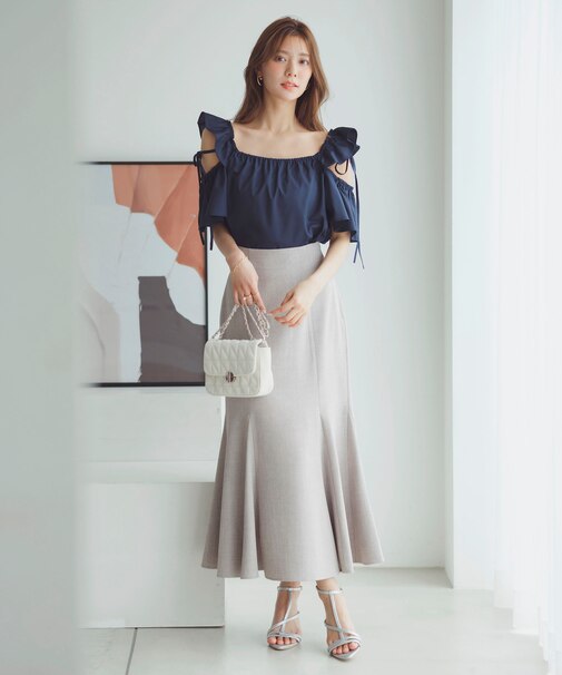 ハイウエストマーメイドスカート