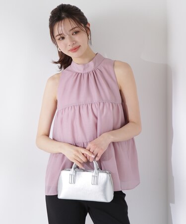 ティアードボウタイブラウス