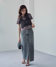 デニムナロースカート