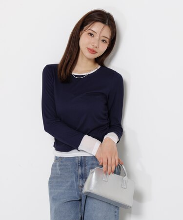 ＜ウォッシャブル＞レイヤード風テレコ