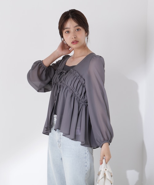シフォンブラウス｜プロポーションボディドレッシングの通販｜&mall