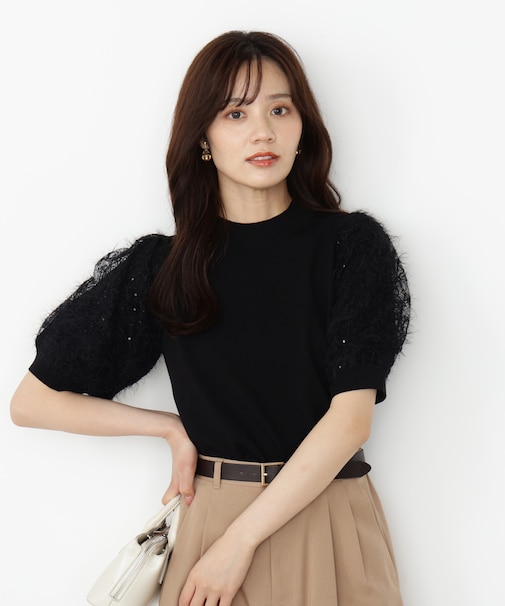 レースドッキングスリーブニット 25AW