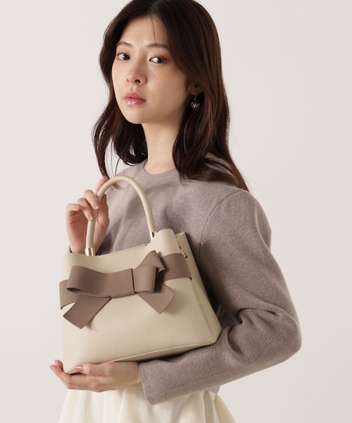 PROPORTION BODY DRESSING フロントリボンバッグ エクリュ フロントリボンバッグ【ラベンダー：WEB限定】 | PROPORTION