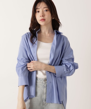 ＜ウォッシャブル＞バックリボンシャツ 25AW