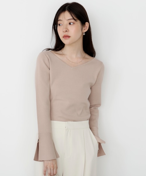 ラメフェザーボートネックニット 26SS｜プロポーションボディ