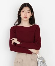 変わり編みリブニット