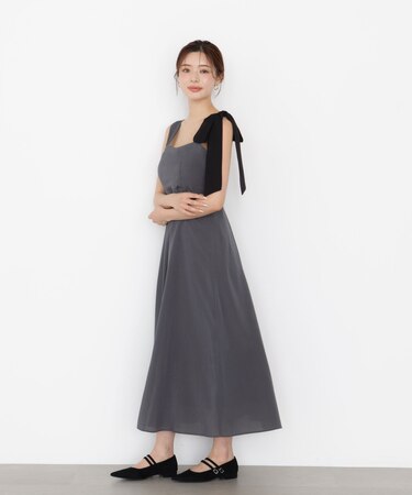 《EDIT COLOGNE》肩リボンキャミワンピース 25AW