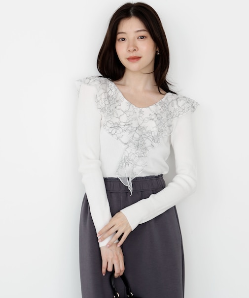 レースフリルニット 25AW