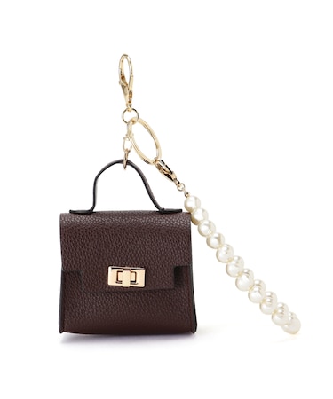 パール付きミニバッグチャーム