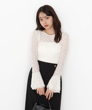 レースフレアスリーブ