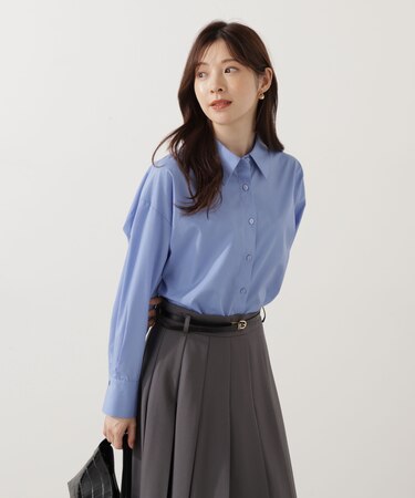 ＜ウォッシャブル＞ベーシックシャツ