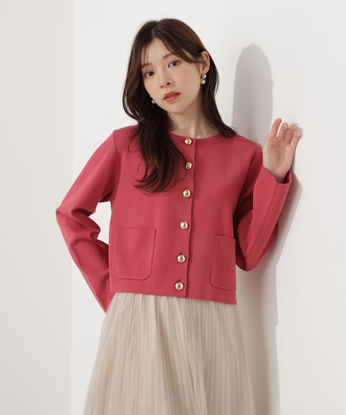 ＜ハンドウォッシャブル＞シルク混ニットカーディガン
