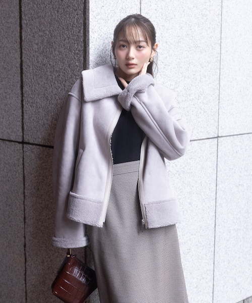 新品タグ有！プロポーションボディドレッシング フェイクムートンコート PROPORTION BODY DRESSING - 新品タグ有！プロポーションボディ