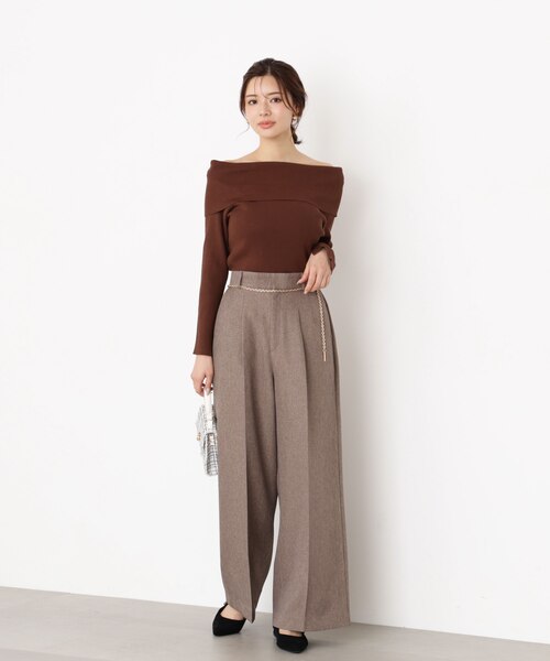 谷川菜奈さんコラボ＞チェーン付きワイドパンツ 25AW