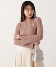チャーム付きミニケーブルニット  25AW