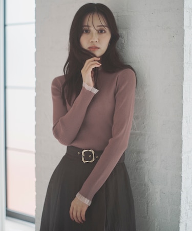 部分シアーリブニット 25AW