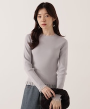 部分シアーリブニット