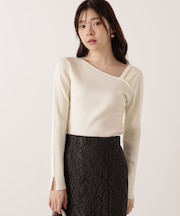 アシメネックリブニット 25AW