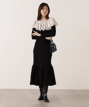 2wayオフショルニットワンピース
